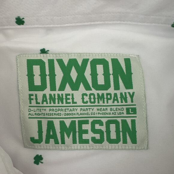 Dixxon Shirt Womens Jameson Four Leaf Clover All Over Print Irish St. Patricks - Picture 2 of 8